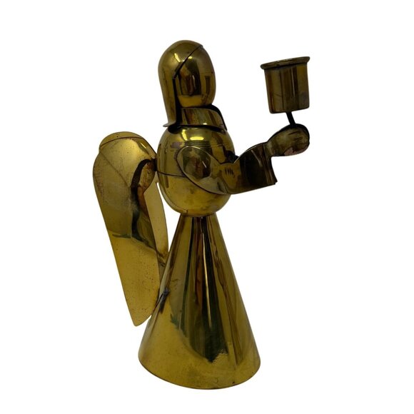 Mid 20th Century Brass Swirl Design Candlestick Candle Holders Set 3 Graduated - Picture 7 of 10